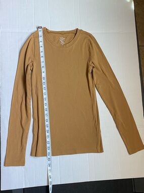 J. Crew Perfect Fit Olive Long Sleeve Crewneck Top